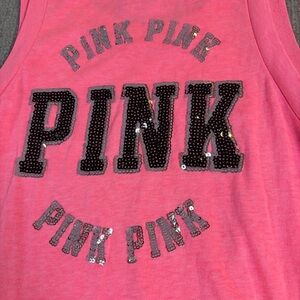 Pink Sequin Tank Top 1347